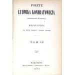 KONDRATOWICZ [SYROKOMLA]- POEZYE 10 vols. [complete] 1872