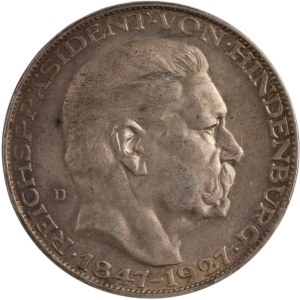 Germany 1927 D Weimar Republic Silver 5 Mark Karl Goetz Medal