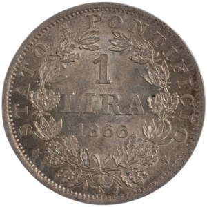 Vatican 1866 R Silver 1 Lira