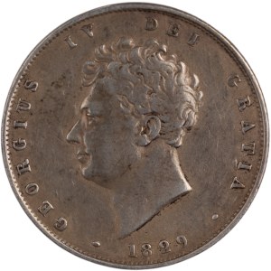 Großbritannien 1829 Silber 1/2 Krone