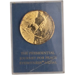 China 1972 Silbermedaille Präsident Nixon's Reise nach China Mao Zedong