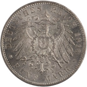 Deutschland 1913 D Bayern 5 Mark