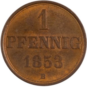 Germany 1853 B Hannover 1 Pfennig
