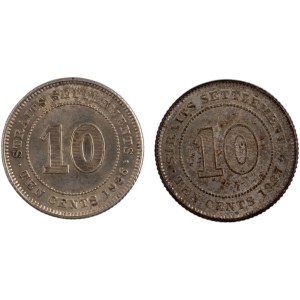 Straits Settlements 1926 & 1927 Silver 10 Cents (2 Pieces)