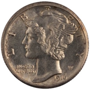 Stati Uniti 1916-S Mercury Dime 10 Cents