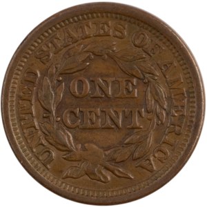 United States 1847 Liberty Head 1 Cent Mint Error 4/4 R3