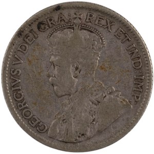 Canada 1936 25 Cents Dot