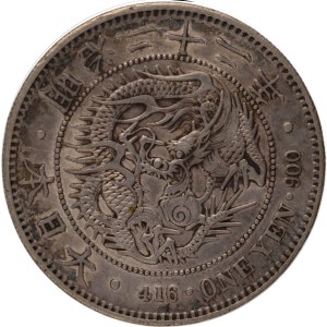 Japan 1889 Year (22) Silver 1 Yen Key Date
