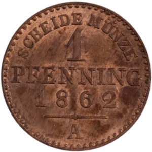 Germany 1862 A Prussia 1 Pfennig