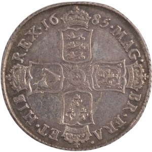 Great Britain 1685 Silver Shilling