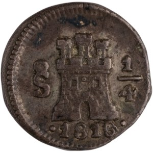 Chile Silver Santiago 1/4 Real 1818/6