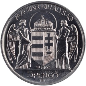 Hungary 1943 BP 5 Pengo Restrike
