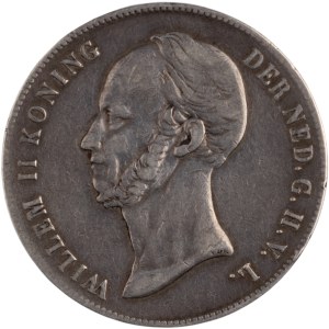 Netherlands 1848 Silver 2 1/2 Gulden