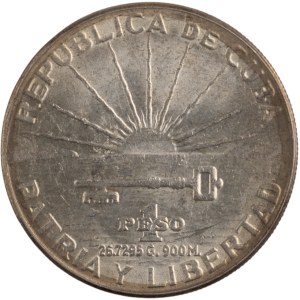 Cuba 1953 Silver 1 peso