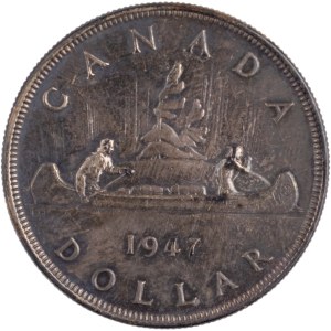 Canada 1947 BL Blunt 7 Dollaro d'argento
