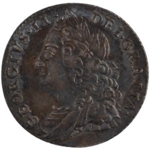 Grande-Bretagne 1758 Argent 6 Pence