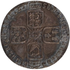 Grande-Bretagne 1758 Argent 6 Pence