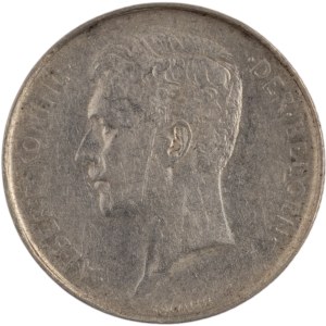 Belgicko 1913 Strieborný 1 frank DER BELGEN