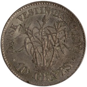 Dánsko 1878 Dánska Západná India 10 centov