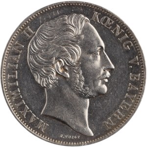 Germany 1855 Bavaria Silver 2 Gulden Madonna Column