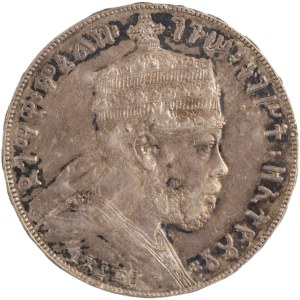 Etiópia 1897 A EE1889 Striebro 1 birr