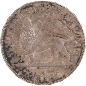 Etiópia 1897 A EE1889 Striebro 1 birr