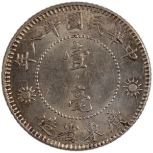 China Provinz Kwangtung 1929 10 Cents