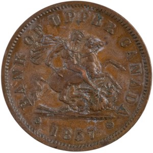 Canada 1857 Bank of Upper Canada Penny Token PC-6D
