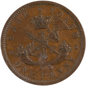 Canada 1857 Bank of Upper Canada Penny Token PC-6D