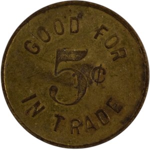 Mainland Cigar Store Good for 5 Cents Merchant Token
