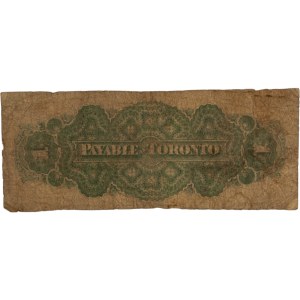 Canada Dominion of Canada 1870 $1 Payable at Toronto BC-2b