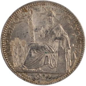 Francúzska Indočína 1922 Strieborné 10 centov
