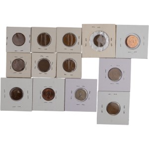 Canada Clipped Planchet Error Coin Lot (13 Pieces)