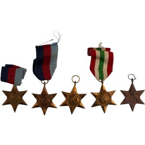 Velká Británie 2. světová válka Britská šarže hvězd 1939-45, Air Crew Europe, Itálie, Francie a Německo