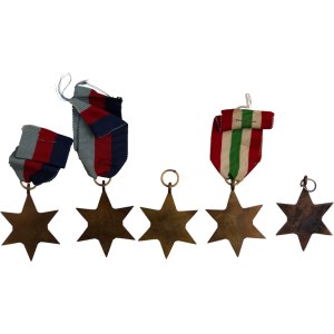 Velká Británie 2. světová válka Britská šarže hvězd 1939-45, Air Crew Europe, Itálie, Francie a Německo