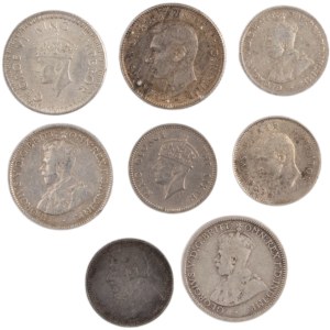 World Mixed Lots Australia, South Africa 1914-42 Silver (8 Pieces)