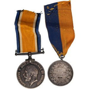 Canada WW1 British War Medal - 13th Canadian Infantry