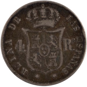 Spain 1852 Silver 4 Reales