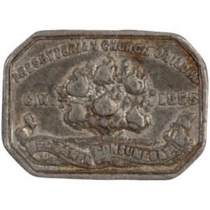 Canada Orillia Ontario 1855 Presbyterian Communion Token
