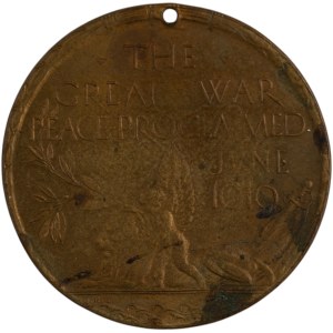 WWI 1919 Britain France Italy America Belgium Peace Medal