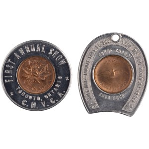 Canada Lucky Encased Penny Lot 1966 & Expo 1967 (2 Pieces)