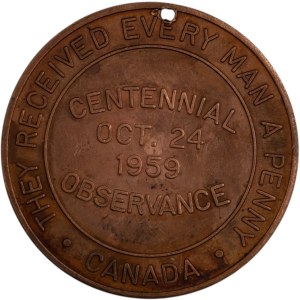 Canada Sarnia Ont. 1959 Masonic Centennial Token