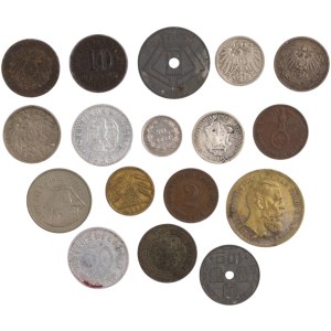 World Mixed Coins 1861-1998 Germany, Portugal (16 Pieces)