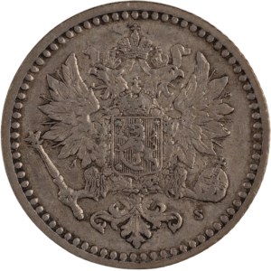 Finland 1869 Silver 50 Pennia