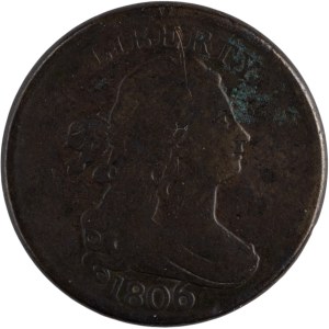 United States 1806 1/2 Cent Draped Bust Mint Error