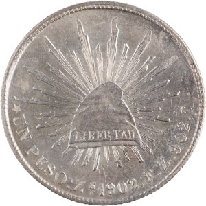 Mexico 1902 Zs FZ Silver 1 Peso