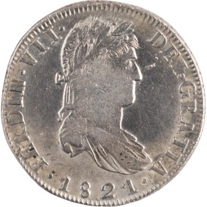 Mexico 1821 Zs RG Silver 8 Reales