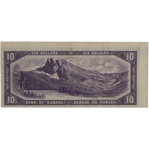 Canada 1954 $10 Devil's Face Banknote Cutting Error BC-32a