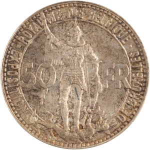 Belgicko 1935 Strieborná minca 50 frankov