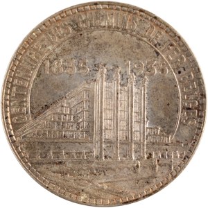 Belgicko 1935 Strieborná minca 50 frankov